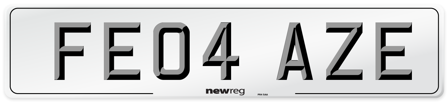 FE04 AZE Number Plate from New Reg